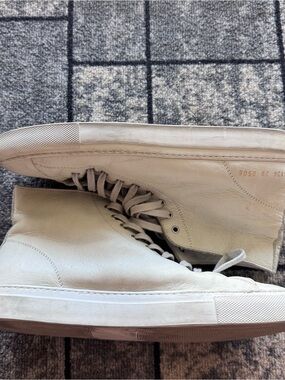 Common projects leather Men's Casual High-Top Sneakers in Light Beige 39